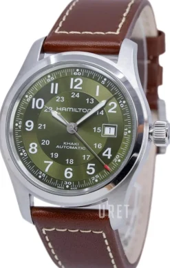 Khaki Field Grön/Läder Ø42 mm