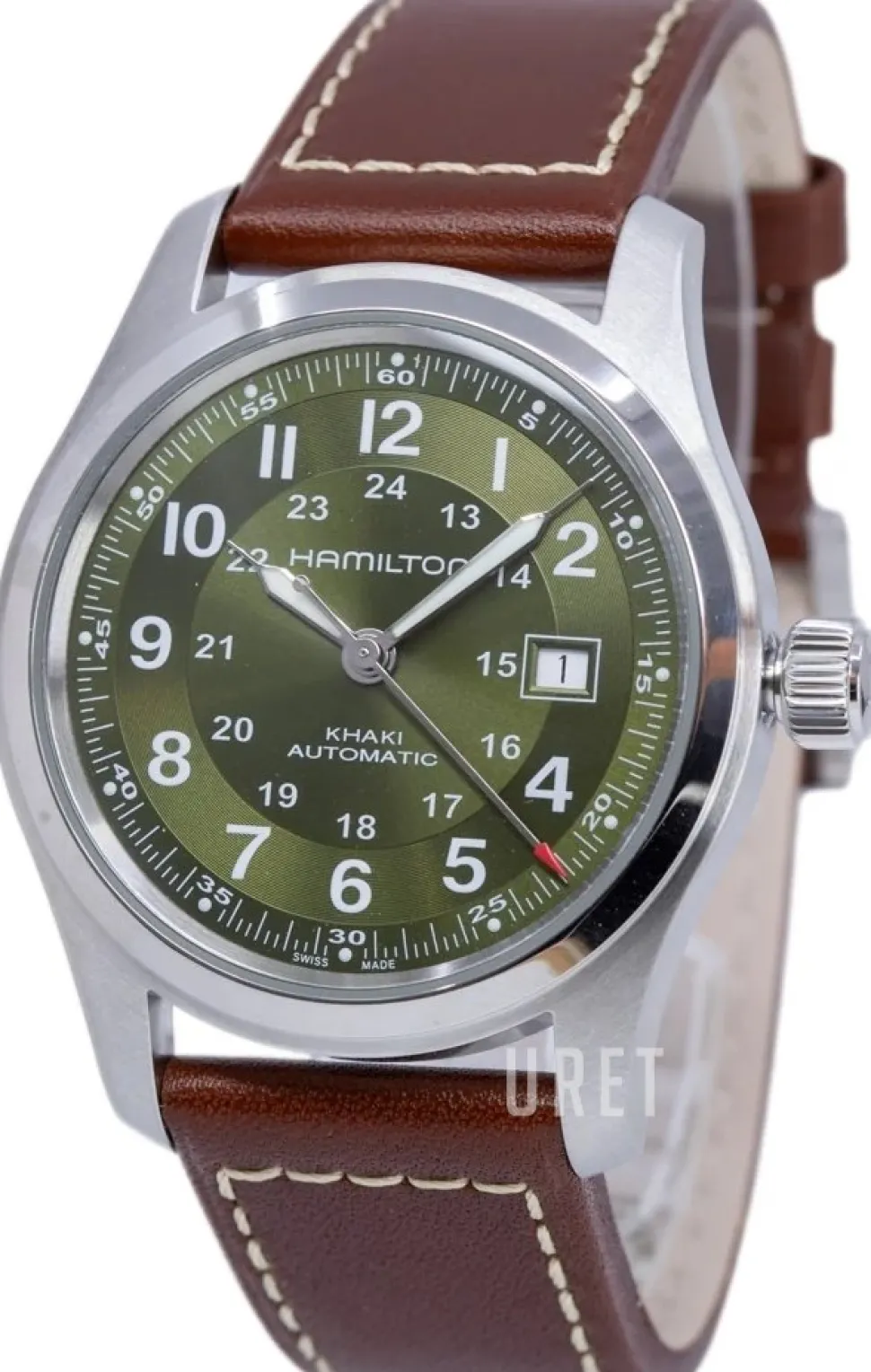 Khaki Field Grön/Läder Ø42 mm