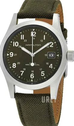 Khaki Field Grön/Läder Ø38 mm