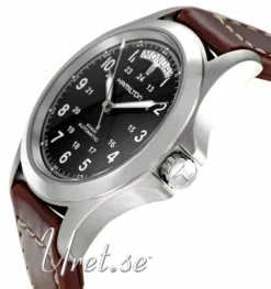 Khaki Field King Automatic Svart/Läder Ø40 mm