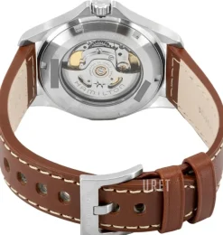 Khaki Field King Automatic Svart/Läder Ø40 mm