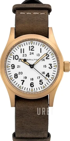 Khaki Field Vit/Läder Ø38 mm