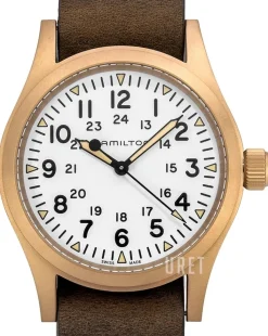 Khaki Field Vit/Läder Ø38 mm