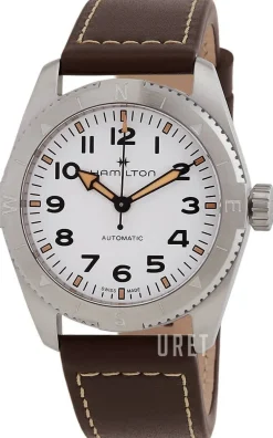 Khaki Field Vit/Läder Ø37 mm