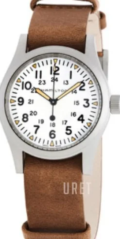 Khaki Field Vit/Läder Ø38 mm