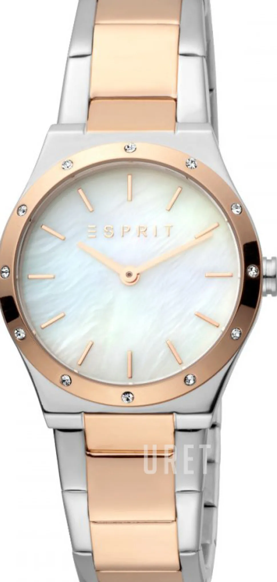 Kristin Vit/Roséguldstonat stål Ø30 mm