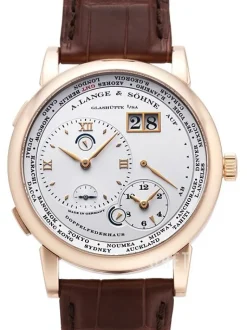 Lange 1 GMT Vit/Läder Ø41.9 mm