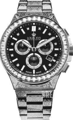 Le Monarque Svart/Stål Ø42 mm