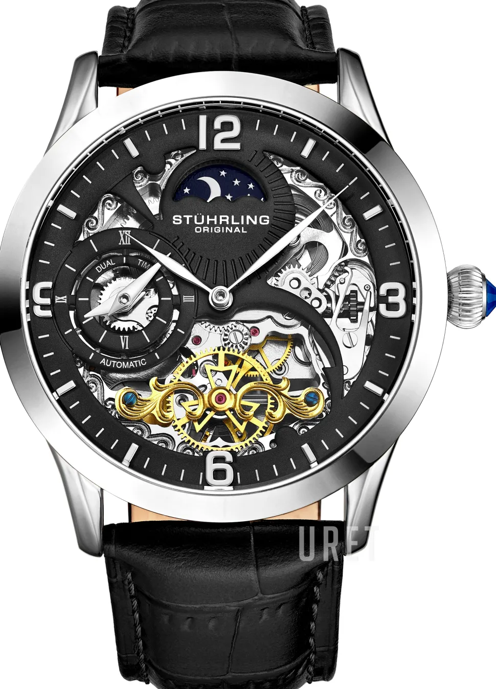 Legacy Svart/Läder Ø44 mm