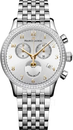 Les Classiques Phase de Lune... Silverfärgad/Stål Ø38 mm