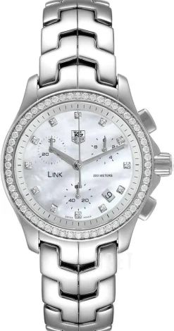 Link 33 mm Diamond Dial And Bezel Vit/Stål Ø33 mm