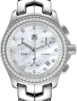 Link 33 mm Diamond Dial And Bezel Vit/Stål Ø33 mm