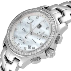 Link 33 mm Diamond Dial And Bezel Vit/Stål Ø33 mm