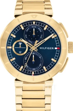 Lorenzo Blå/Gulguldtonat stål Ø44 mm