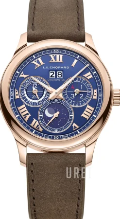 L.U.C Blå/Läder Ø43 mm