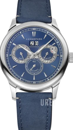 L.U.C Blå/Läder Ø43 mm