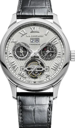 L.U.C Silverfärgad/Läder Ø43 mm