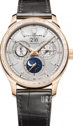 L.U.C Silverfärgad/Läder Ø43 mm