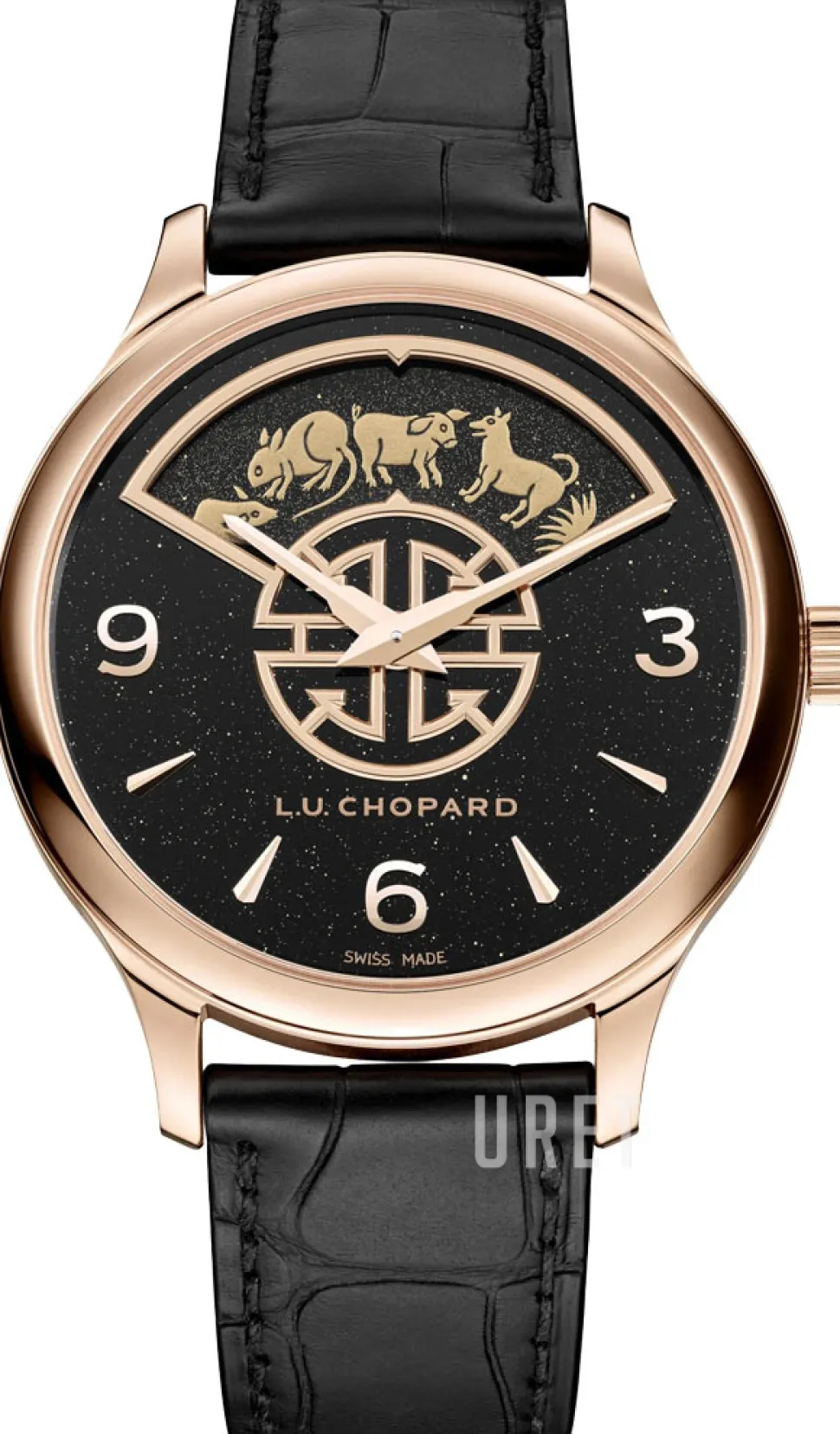 L.U.C Svart/Läder Ø40 mm