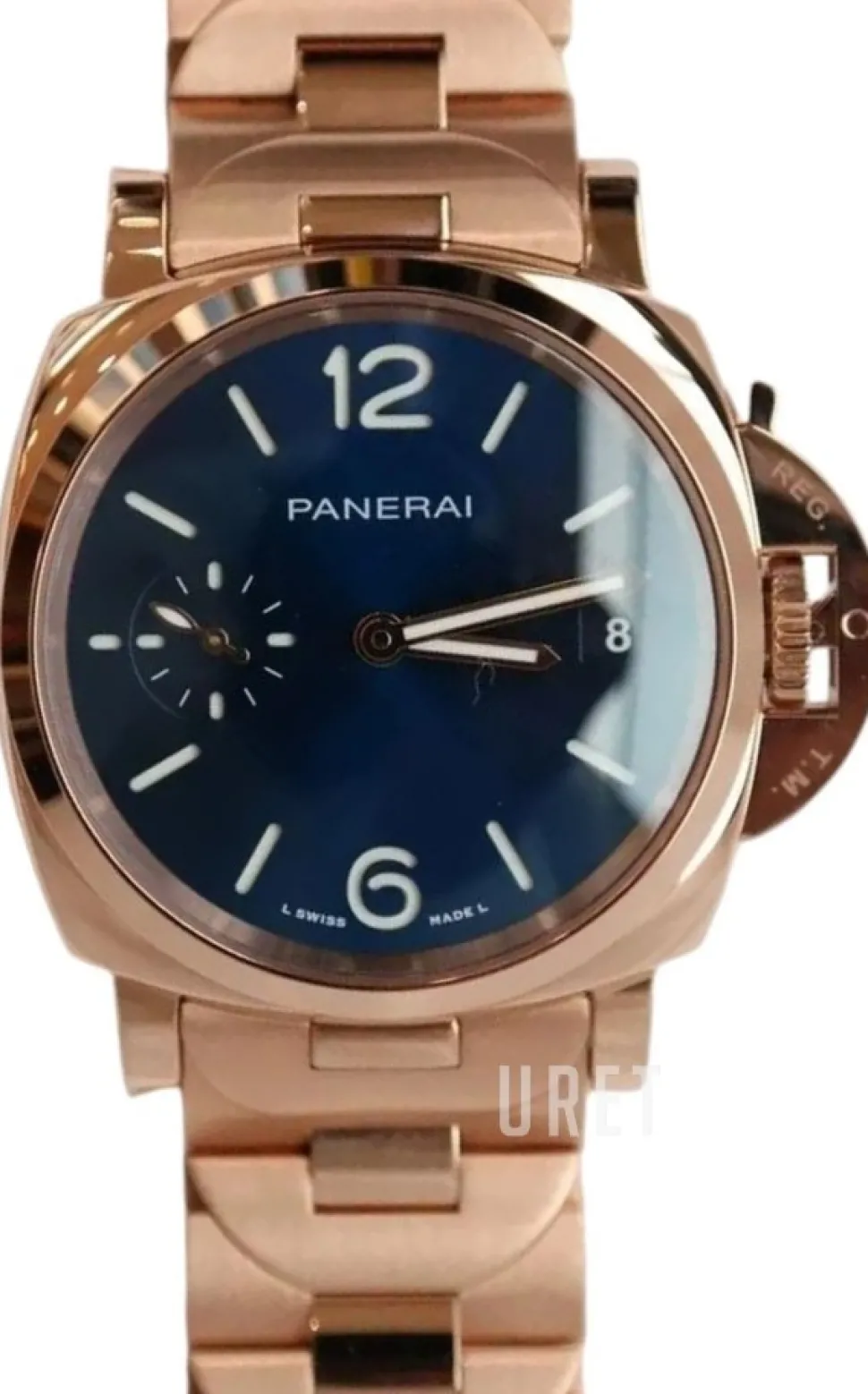 Luminor Due Blå/18 karat roséguld Ø38 mm