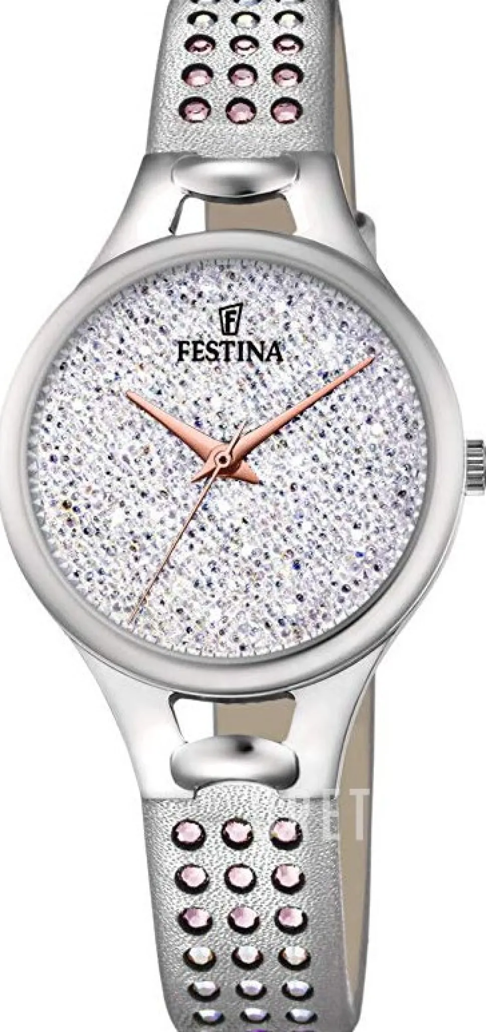 Mademoiselle Kristallinfattad/Läder Ø30 mm