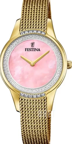 Mademoiselle Rosa/Gulguldtonat stål Ø30.2 mm