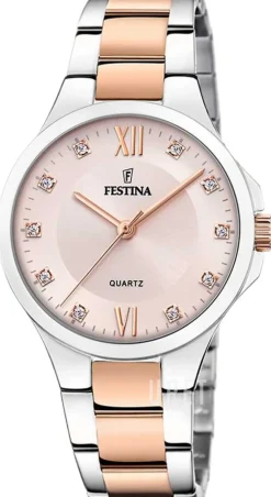 Mademoiselle Rosa/Roséguldstonat stål Ø34 mm