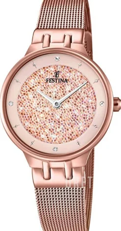 Mademoiselle Rosa/Roséguldstonat stål Ø31 mm