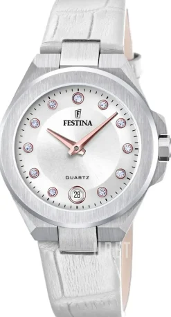 Mademoiselle Silverfärgad/Läder Ø33 mm