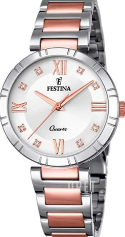 Mademoiselle Silverfärgad/Roséguldstonat stål Ø32 mm