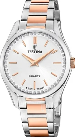 Mademoiselle Silverfärgad/Roséguldstonat stål Ø35.5 mm