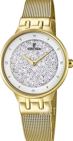 Mademoiselle Vit/Gulguldtonat stål Ø31 mm