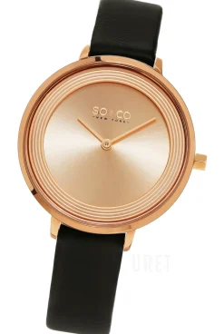 Madison Roséguldstonad/Läder Ø36 mm