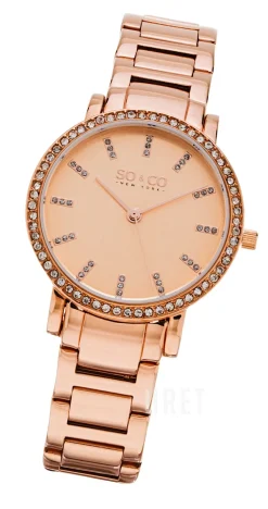 Madison Roséguldstonad/Roséguldstonat stål Ø34 mm