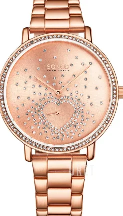 Madison Roséguldstonad/Roséguldstonat stål Ø39 mm