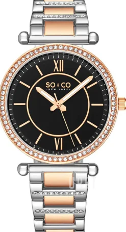 Madison Svart/Roséguldstonat stål Ø36 mm