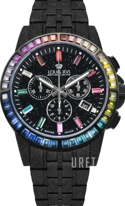 Majeste Frosted Iced Out Svart/Stål Ø43 mm