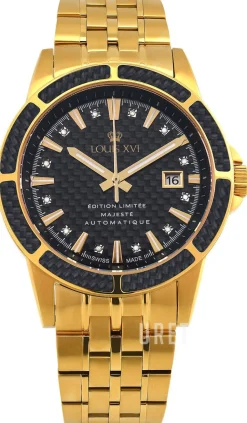 Majesty Svart/Gulguldtonat stål Ø43 mm