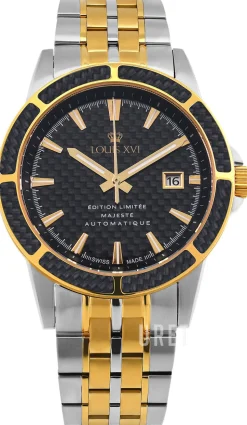 Majesty Svart/Gulguldtonat stål Ø43 mm