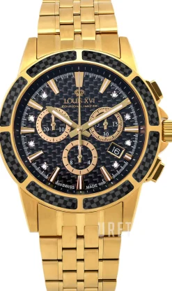 Majesty Svart/Gulguldtonat stål Ø43 mm