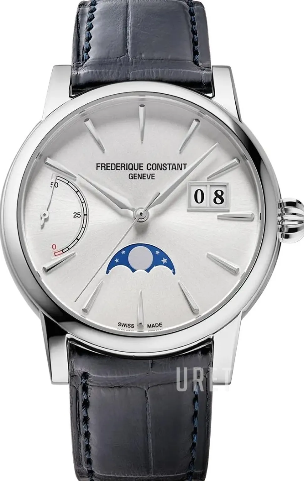 Manufacture Classic Power Reserve Big Date Silverfärgad/Läder Ø40 mm