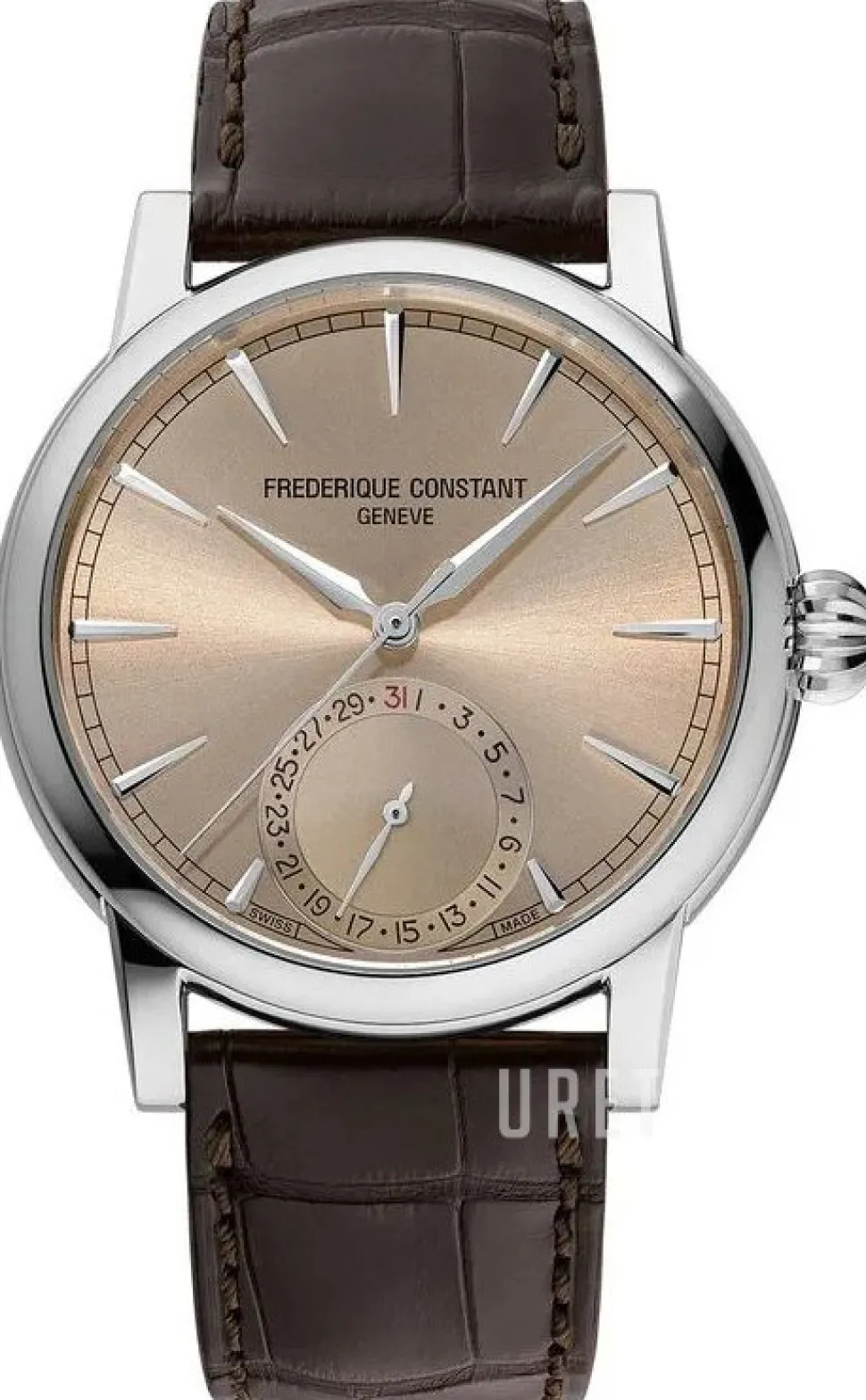 Manufacture Roséguldstonad/Läder Ø40 mm