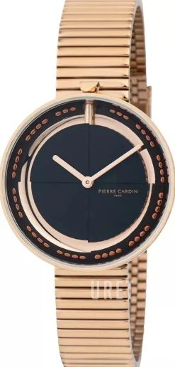 Marais Mirror Svart/Roséguldstonat stål Ø32 mm