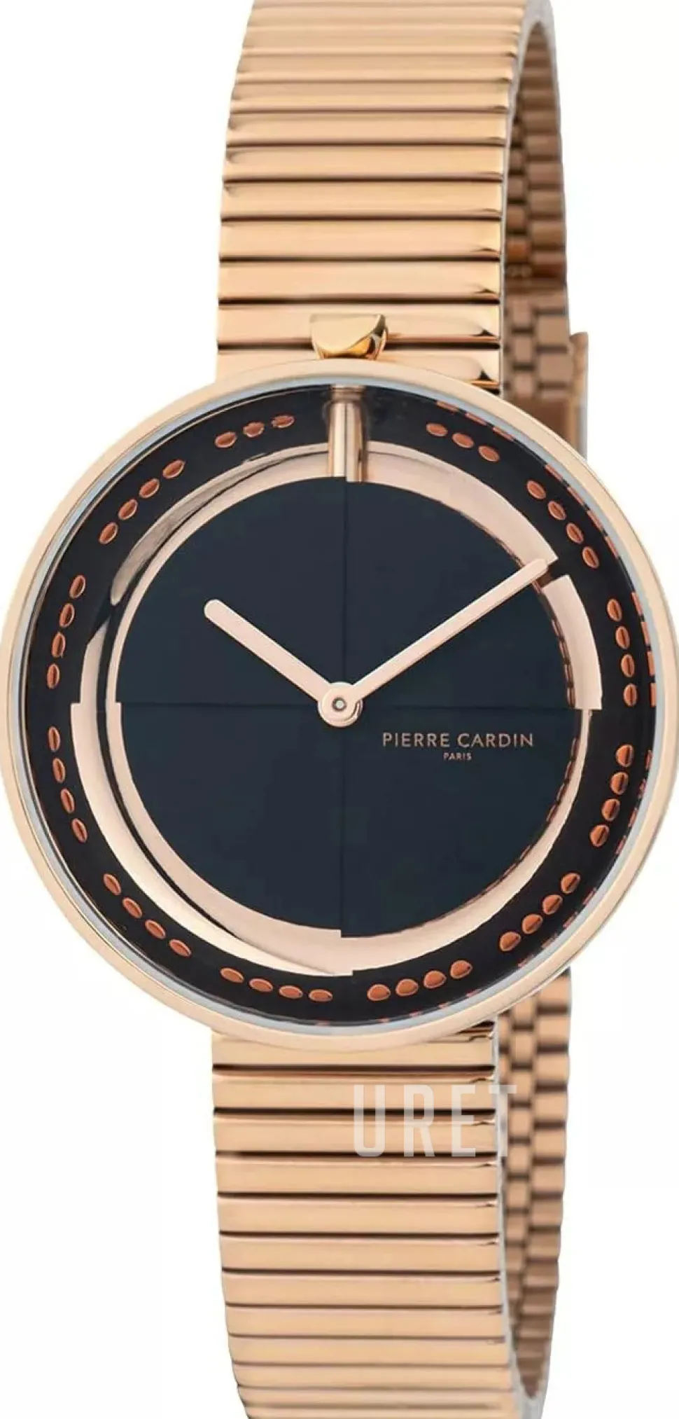 Marais Mirror Svart/Roséguldstonat stål Ø32 mm