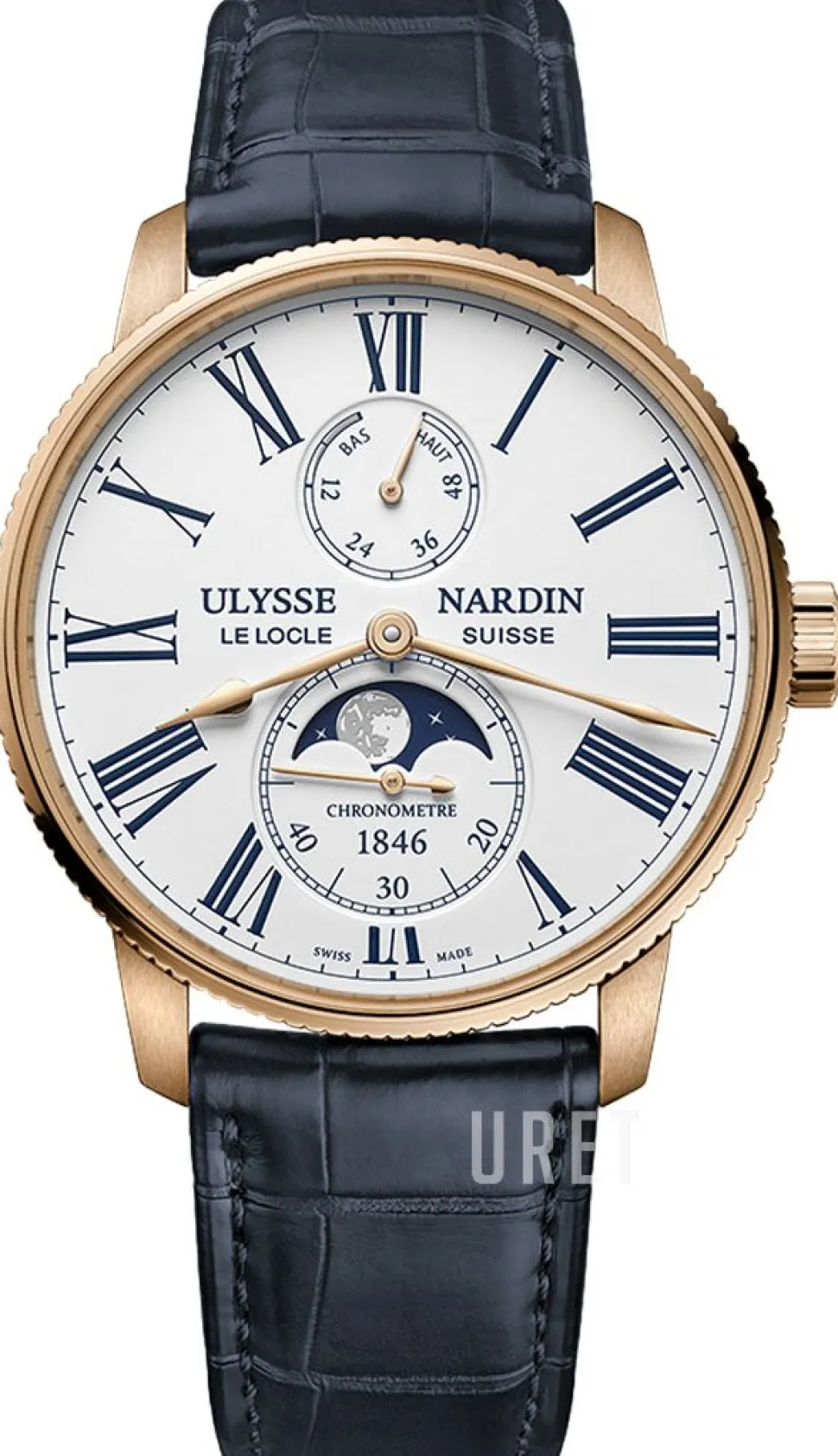 Marine Torpilleur Vit/Läder Ø42 mm