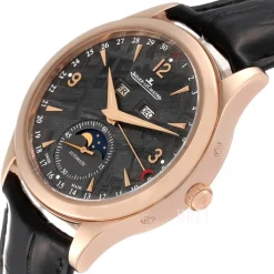 Master Calendar Pink Gold Grå/Läder Ø39 mm