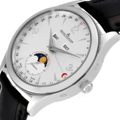 Master Calendar Stainless Steel Silverfärgad/Läder Ø39 mm