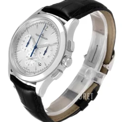 Master Chronograph Silverfärgad/Läder Ø40 mm