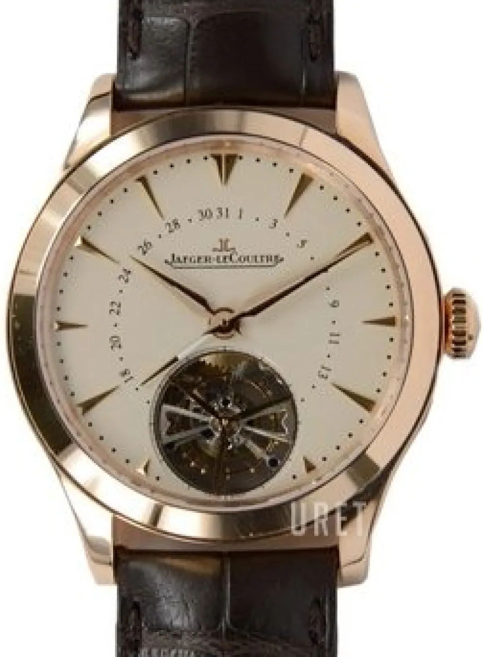 Master Control Date Tourbillon Beige/Läder Ø39 mm