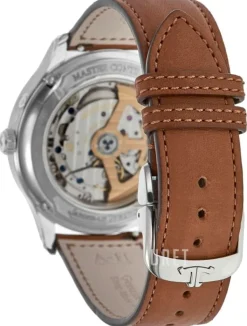 Master Control Geographic Silverfärgad/Läder Ø40 mm